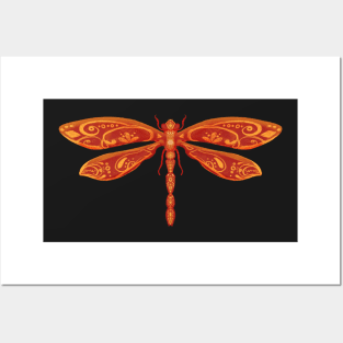 Mystical Dragonfly Transparent Posters and Art